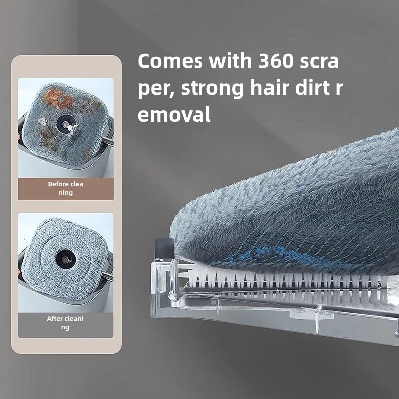 Rotating Mop Bucket Lid with Washable Mats