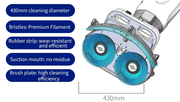 Portable Walk Behind Mini Floor Scrubber