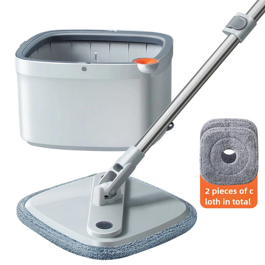 Rotating Mop Bucket Lid with Washable Mats