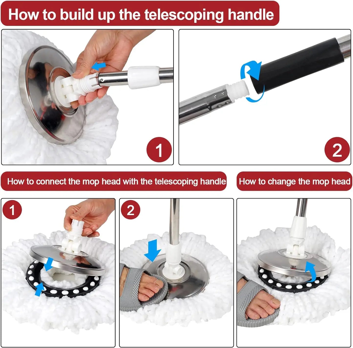 360° Spin Mop Bucket Sets