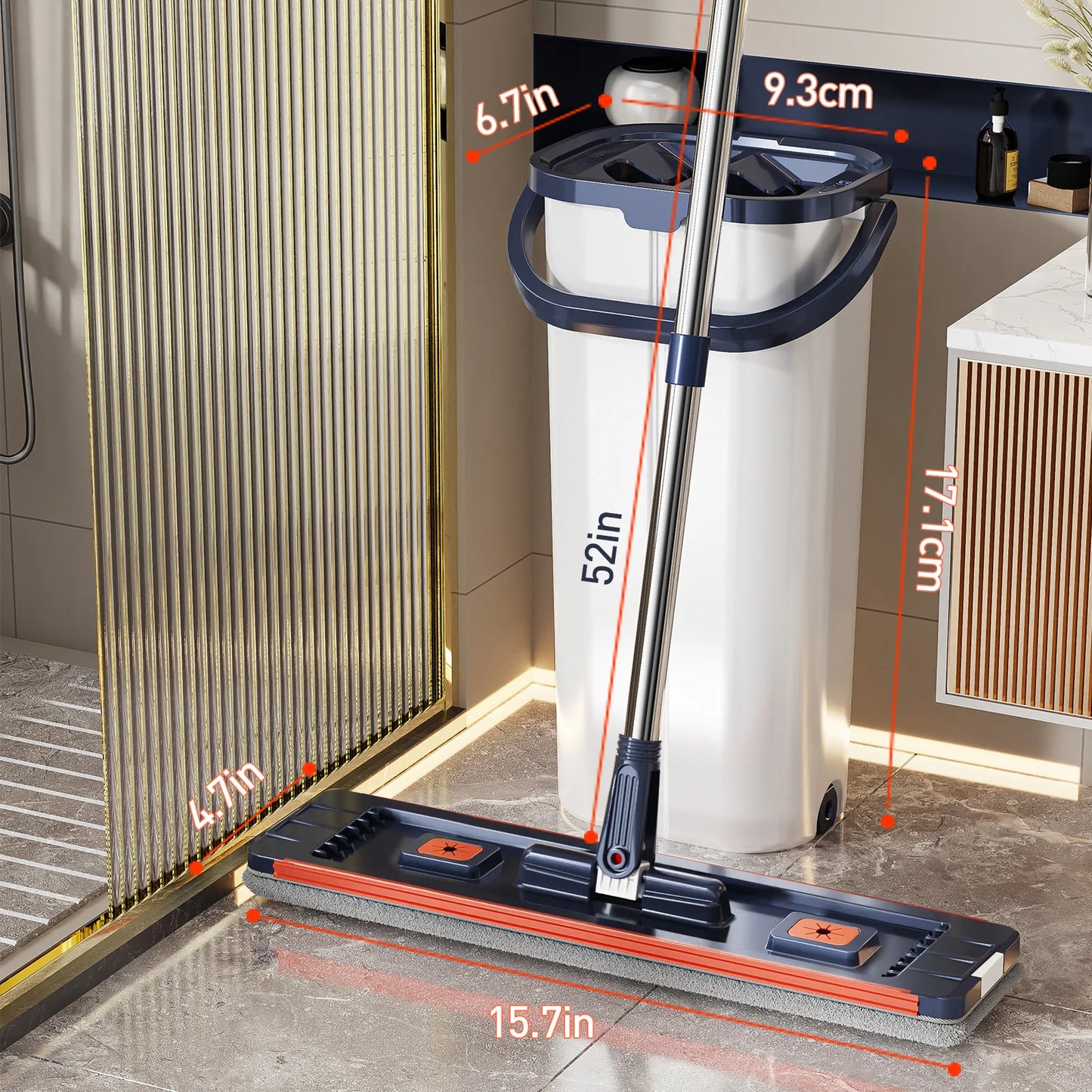 Floor washing mop