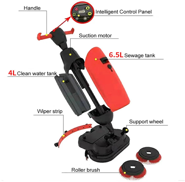 Portable Walk Behind Mini Floor Scrubber