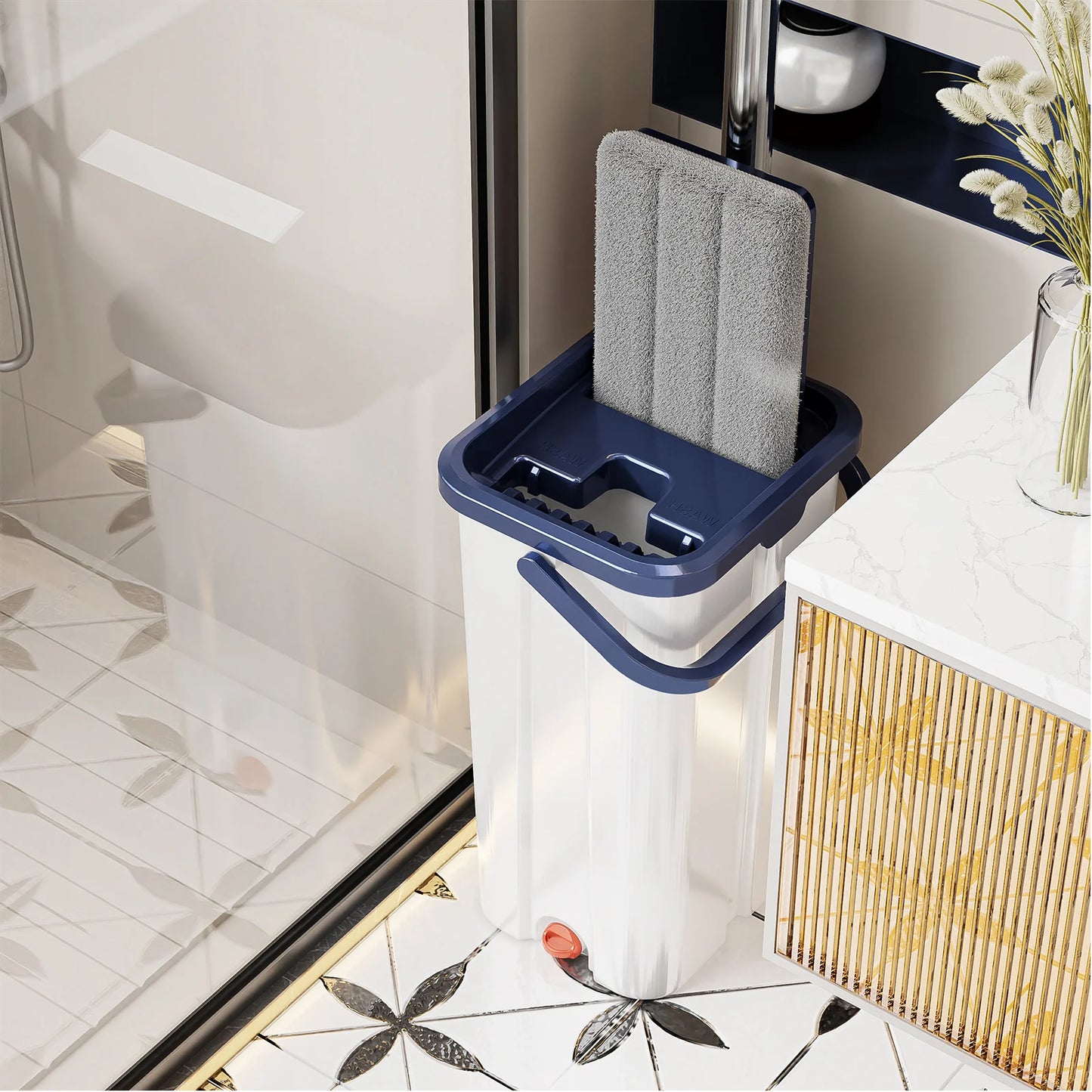 Floor washing mop