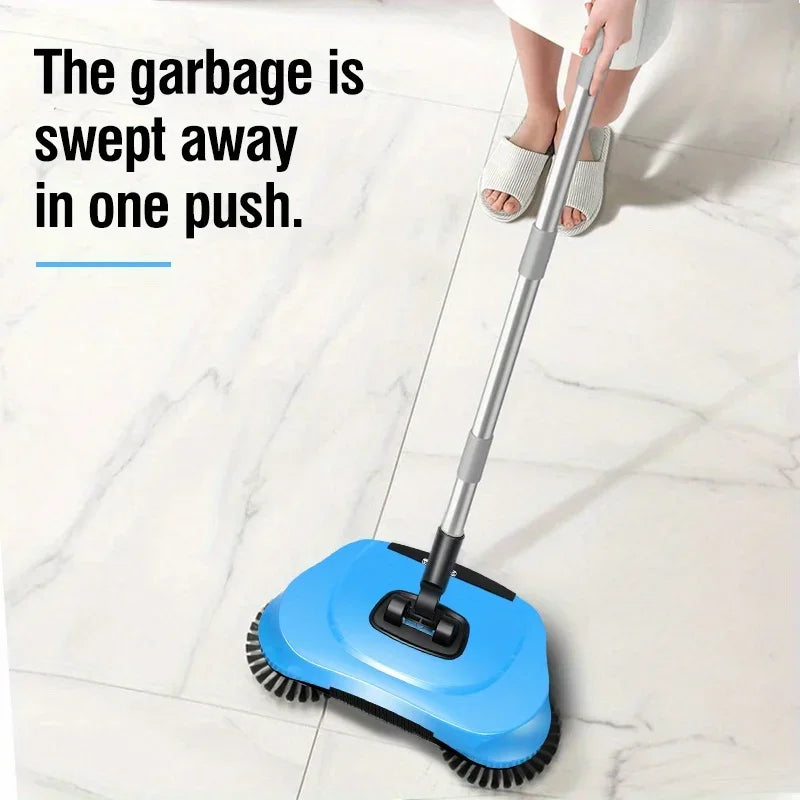 Long Handle Push Broom with Auto Spiral Deep Clean System