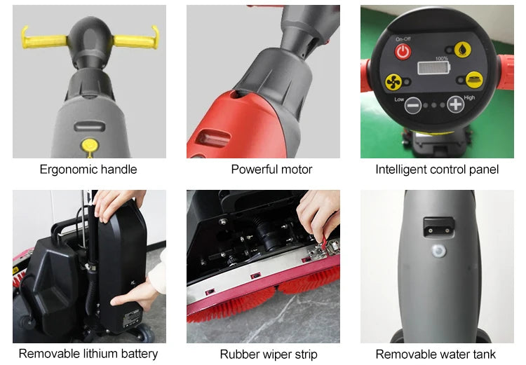 Portable Walk Behind Mini Floor Scrubber