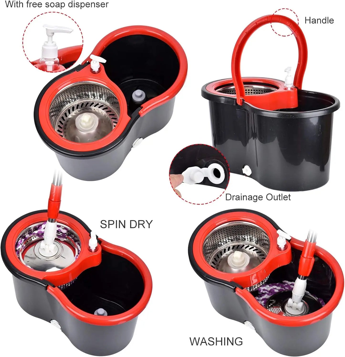 360° Spin Mop Bucket Sets