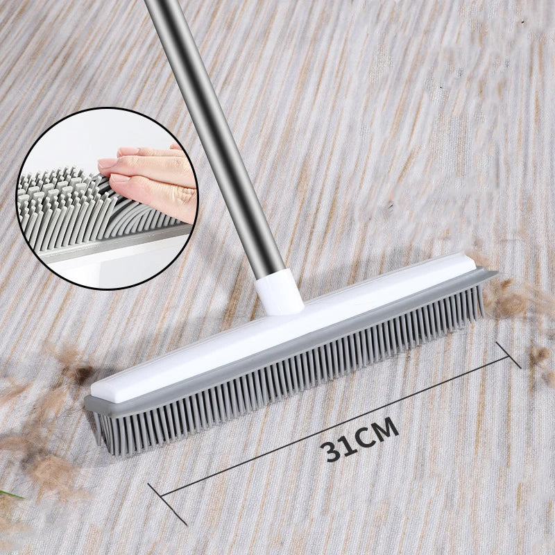 Rubber Broom Carpet Rake