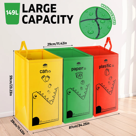 149L Recycling Bin Waterproof Recyclable Garbage Bag