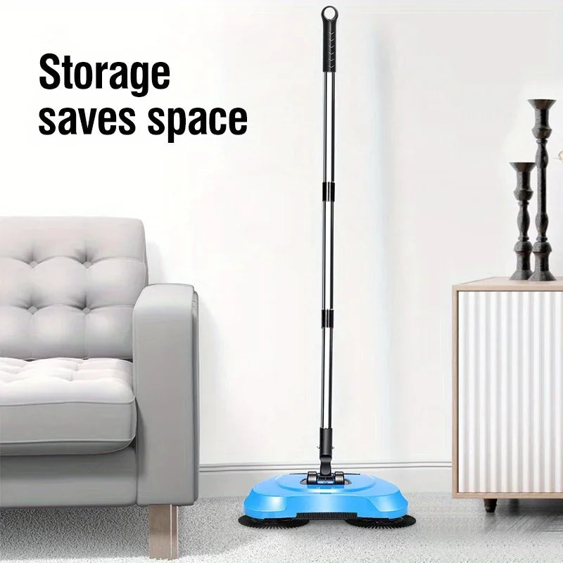 Long Handle Push Broom with Auto Spiral Deep Clean System